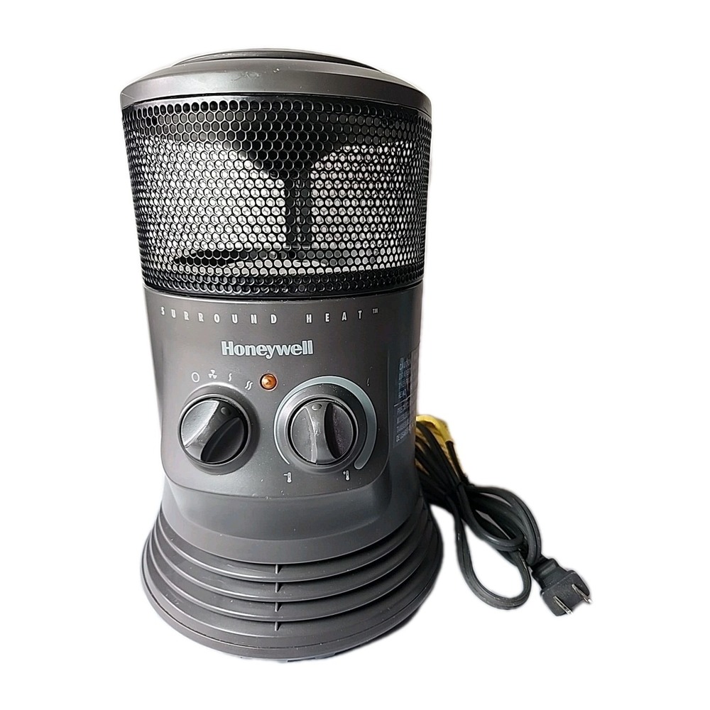 Honeywell HHF360V 360⁰ Surround Fan Forced Space Heater 6ft Cord Gray Works!